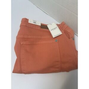Judy Blue NWT Mid-Rise Salmon Peach Denim Short Size 3XL Style #150217 Fray Hem